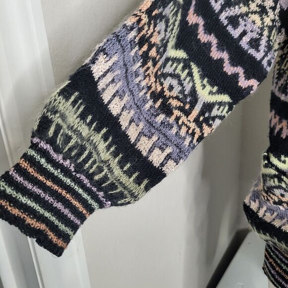 Vintage Brenda French sz 1 Neiman Marcus Hand Loomed Knit wool mohair Cardigan - Picture 7 of 15